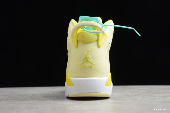 HYPE Air 6 Jordan Dynamic Yellow 543390-800 Retro Floral (GS) 0716